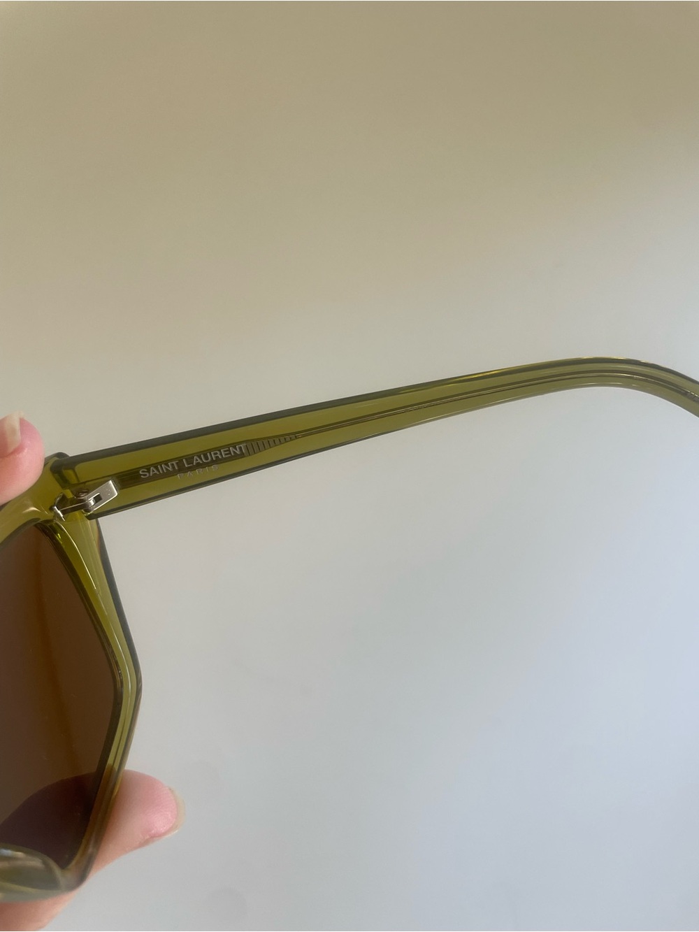 Yves Saint Laurent - SL 276 Mica - Transparent Acid Green - Cateye Sunglasses - Picture 4 of 6